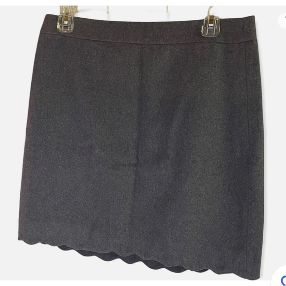 LOFT Dresses & Skirts - Loft short grey wool shirt back zipper